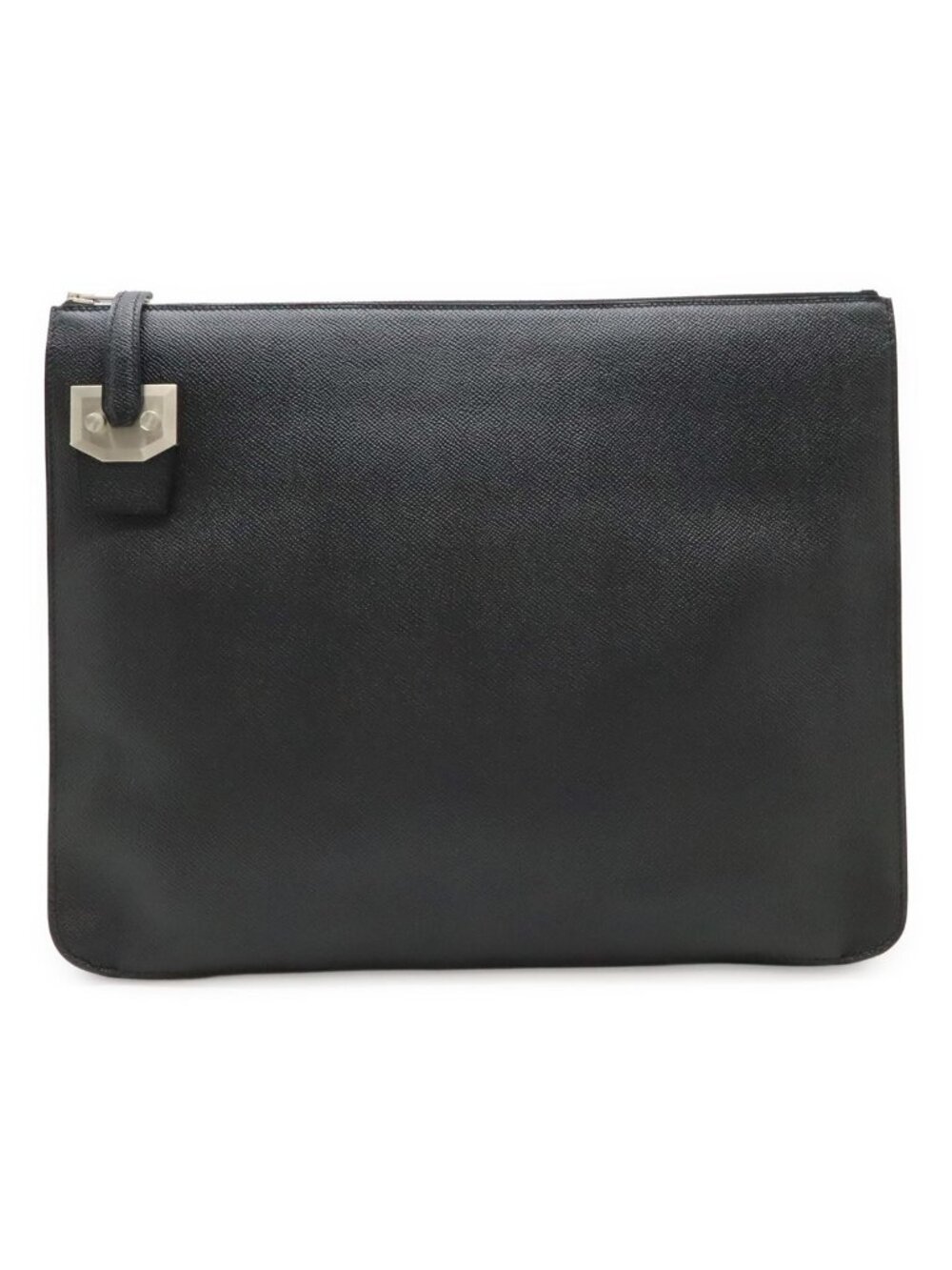Hermes City Clutch Secondbag Veau Epsom Black Silver
